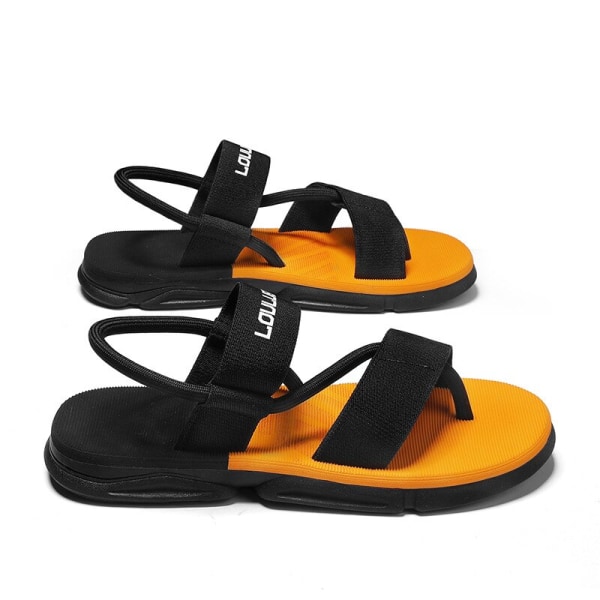 Nya tofflor och sandaler för män Dubbel användning sommar ytterkläder Höga elastiska elastiska band Business Edition Casual Trendiga strandskor dull grey 40