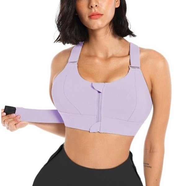 Cloud Hide Kvinnor High Support Sport BH Big Lady Underkläder Fitness Yoga Linne Stor storlek Stötsäker skjorta Löpsportkläder Purple M
