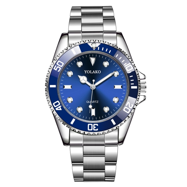 Herrmode watch med stålrem - Watch Blue