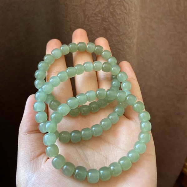 Äkta Natural Jade Armband Kvinnor Män Fina Smycken Present Opal Armband Katter Eye Stone Beads Elastiska pärlor Lucky Amulet Armband 1 piece