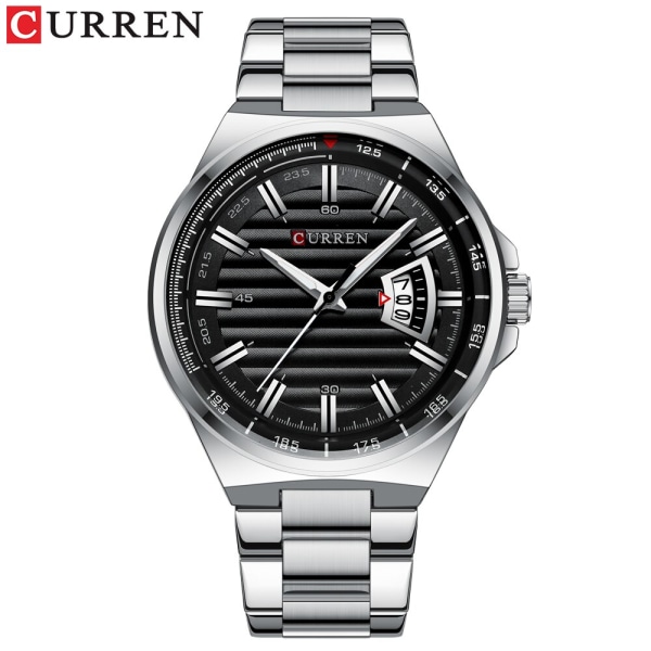 CURREN Top Herrklockor Lyxmärke Enkel Watch Watch Armbandsur Vattentät Herr Quartz Sportklocka Relogio Masculino silver black