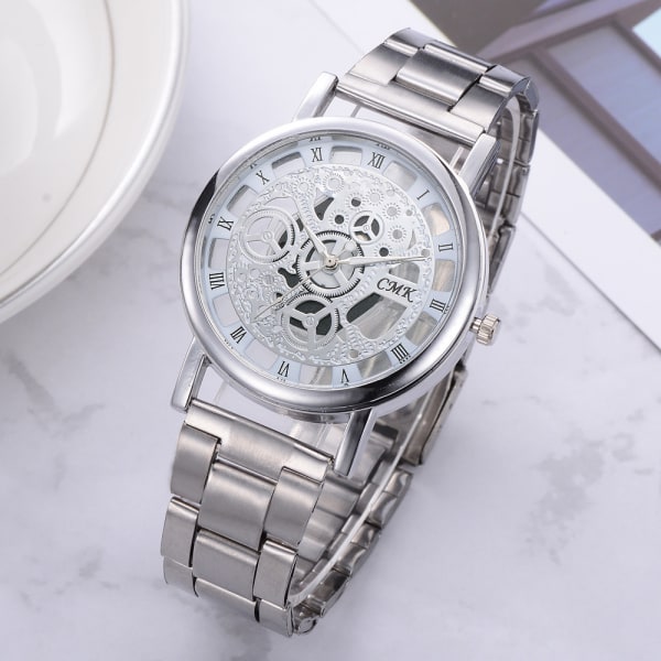 Herrmode watch med stålrem - Watch Silver