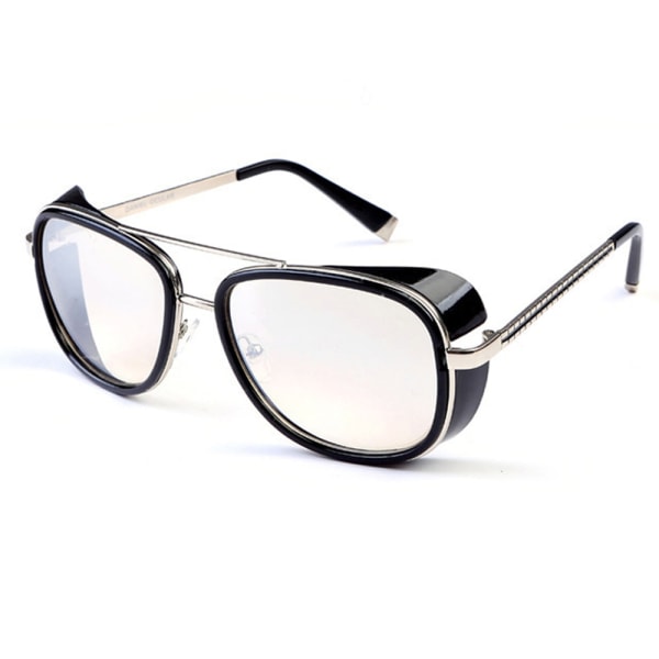 Solglasögon Herr Retro Vintage Designer Solglasögon Oculos Masculino Gafas De BlackSilver