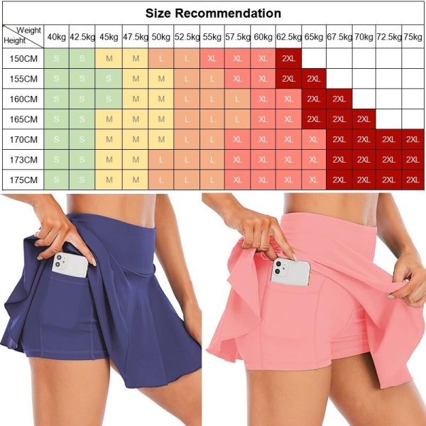 Cloud Hide Pocket Tenniskjolar Dam Sport Golf Plissékjol Candy Color Fitness Shorts Hög midja Snabbtorkande löparkort ArmyGreen S