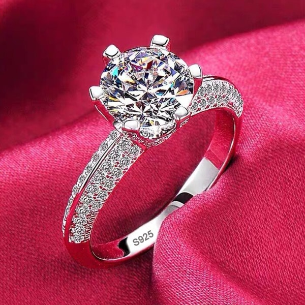 Never Fade Äkta tibetanskt silver 3 lager vitguld färg Bröllopsring för kvinnor Förlovningsförslag Ring smycken R279 US9