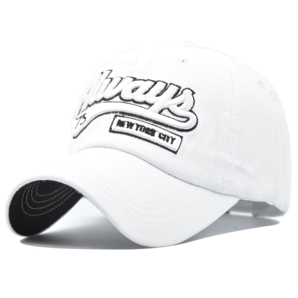Tillförsel vår- och sommarhatt Mode cap 75 par hattar Peaked cap utomhussolhatt White Adjustable