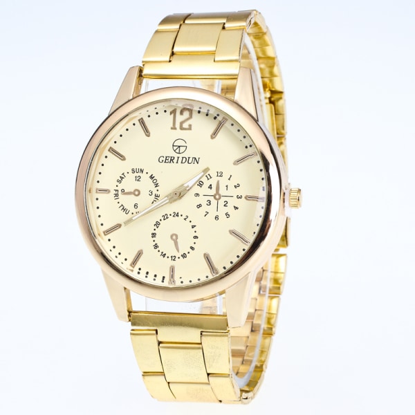 Herrmode watch med stålrem - Watch Gold