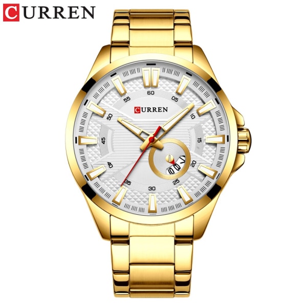 CURREN Minimalistisk watch för män Lyxigt mode rostfritt stål Vattentät watch Sport Casual Quartz Clock Relogio masculino coffee