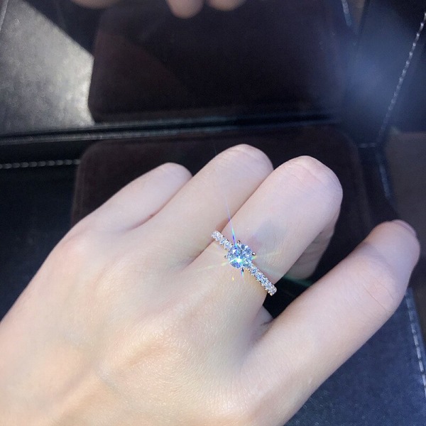 Unika roséguldfärgade ringar för kvinnor högkvalitativa naturliga cubic zirconia ringar Bröllopsförlovningsband Hot smycken 8
