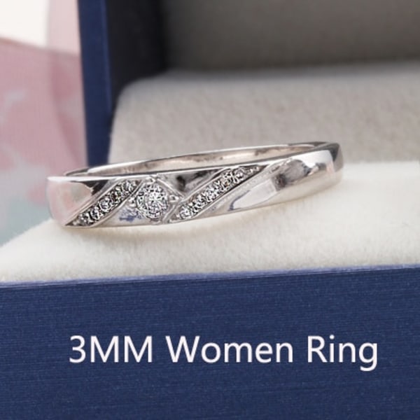 Äkta tibetansk silverring mode parringar för män och kvinnor förlovningsbröllopsband Modepresent 3mm Women Ring US12