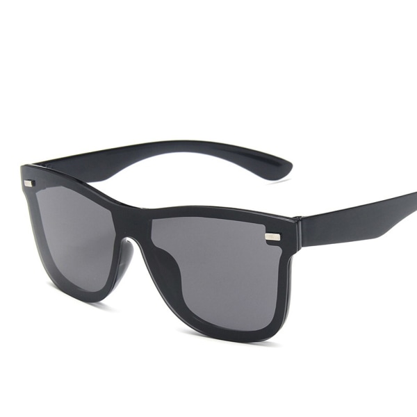 Mode Solglasögon Ett stycke Trend Personlighet Glasögon Märke Design Skydd Reflekterande Ramlösa Solglasögon UV400 BlackBlue
