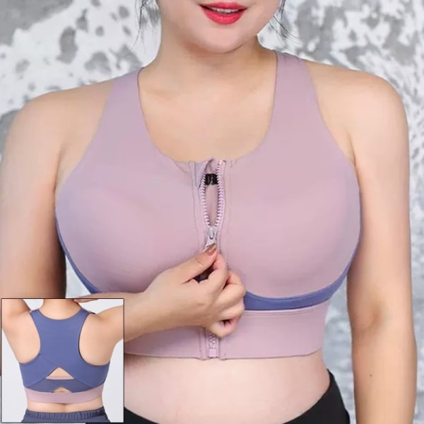 Cloud Hide Dam Sport-BH för stora bröst High Impact S-5XL Underkläder Lady Fitness Yoga Linne Plus Size Väst Löpartröja Pink Purple XXXXL