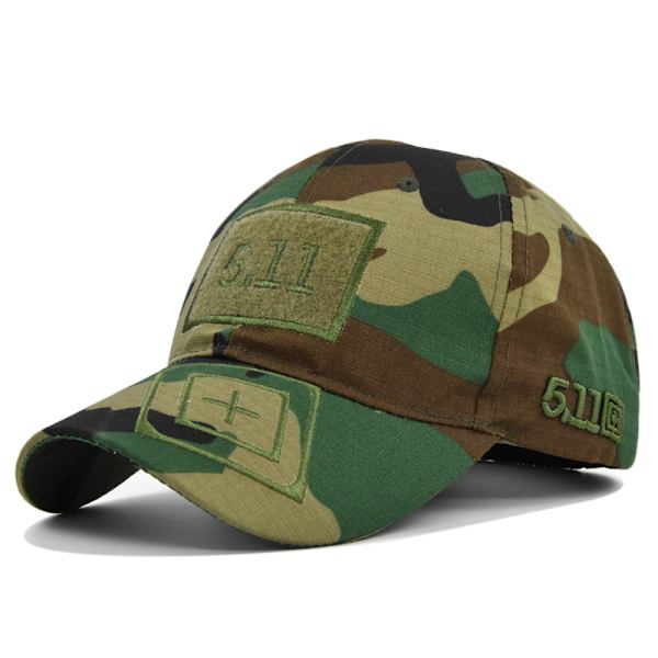 Camouflage Hat 511 Broderad Baseball Cap Army Camouflage Outdoor Tactics Jungle Hat 5.11 Kardborre Military Cap CustomizedStyle Adjustable