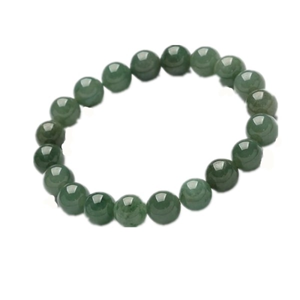 AAA naturliga smaragdgröna pärlor 8-14 mm armband Elastisk armring Charmsmycken Mode handsnidade man Kvinna Lycka Amulettpresenter 10mm