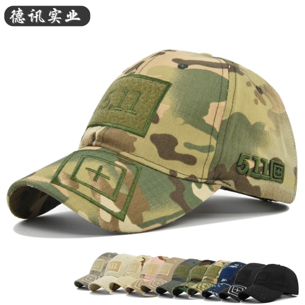 Camouflage Hat 511 Broderad Baseball Cap Army Camouflage Outdoor Tactics Jungle Hat 5.11 Kardborre Military Cap CustomizedStyle Adjustable