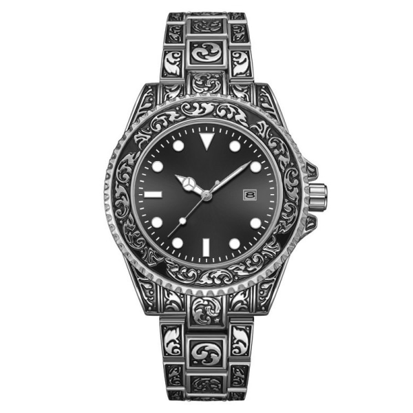 Herrmode watch med stålrem - Watch Silver-Black
