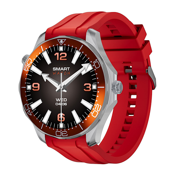 H35 Bluetooth-samtal Smart Watch 1,52-tums 360*360 Hjärtfrekvens Blodtryck Mer än Sport Smart Watch Orange