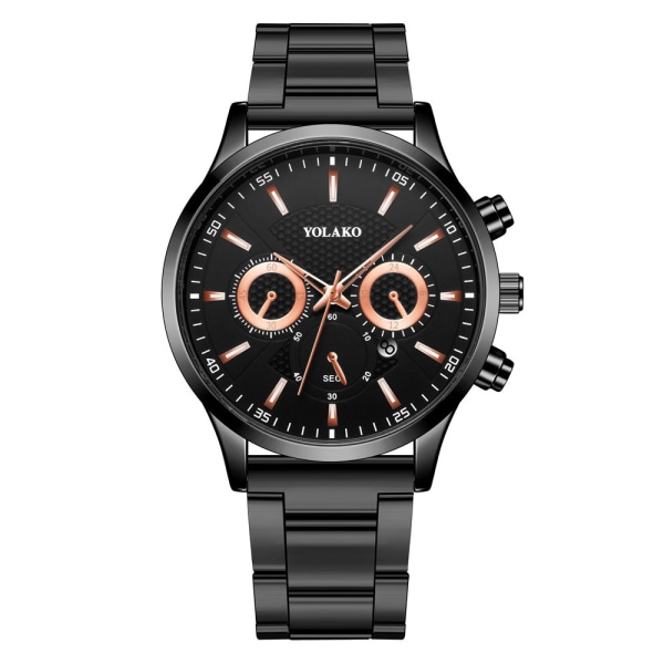 Herrmode watch med stålrem - Watch Black