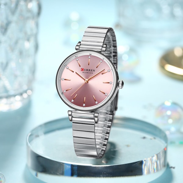 CURREN Guldklocka Watch Damklockor Creative Steel Damarmband Klockor Damklocka Relogio Feminino Montre Femme silver rose box