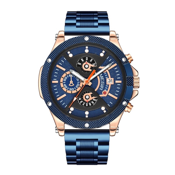 MEGIR Business Watch för män Top Märke Lyx Quartz Armbandsur Mode Vattentät Man Militärklocka Kalender Reloj Hombre 2216 style1