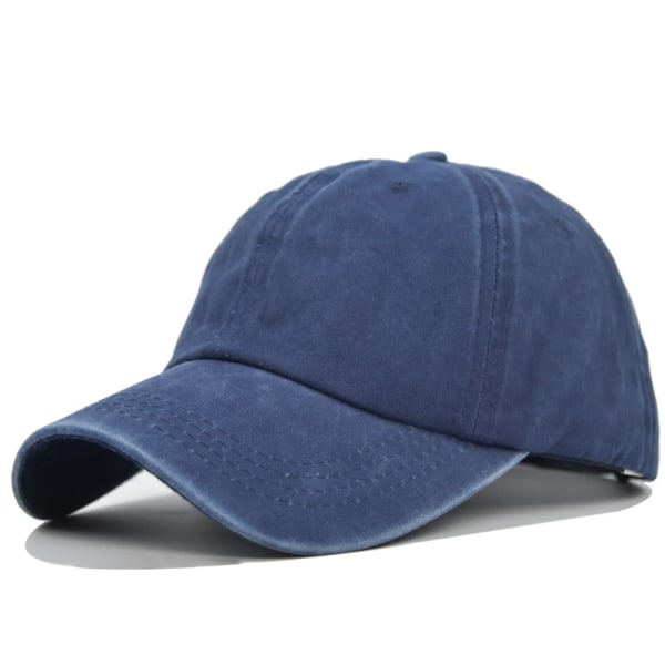 Europeisk och amerikansk Light Plate Baseball Cap Tvättad Gammal Solhatt Enfärgad Light Plate Cap Barn Vuxen Barn Cap AdultR8Navy Adjustable