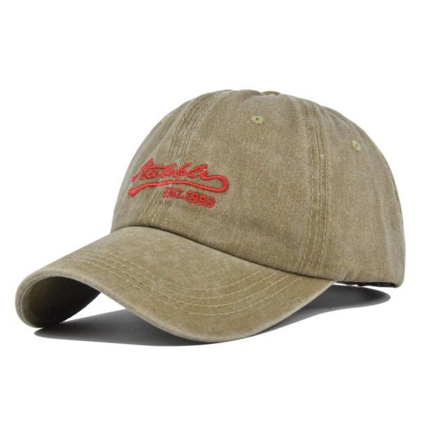 retro broderad cap med liten bokstav broderad lappad keps tvättad cap med nödställd cap Cb3916Yellow Adjustable
