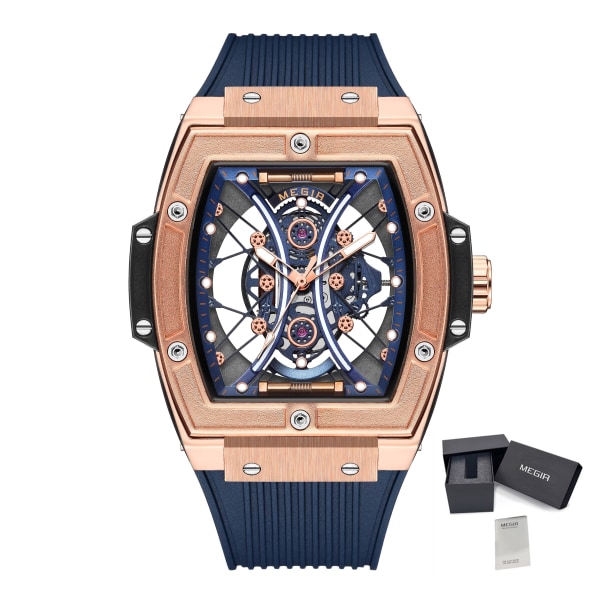 MEGIR Brand Luxury Quartz Watch for Herr Mode Militära sportklockor Vattentät självlysande klocka Armbandsur Reloj Hombre 8109 RoseBlue