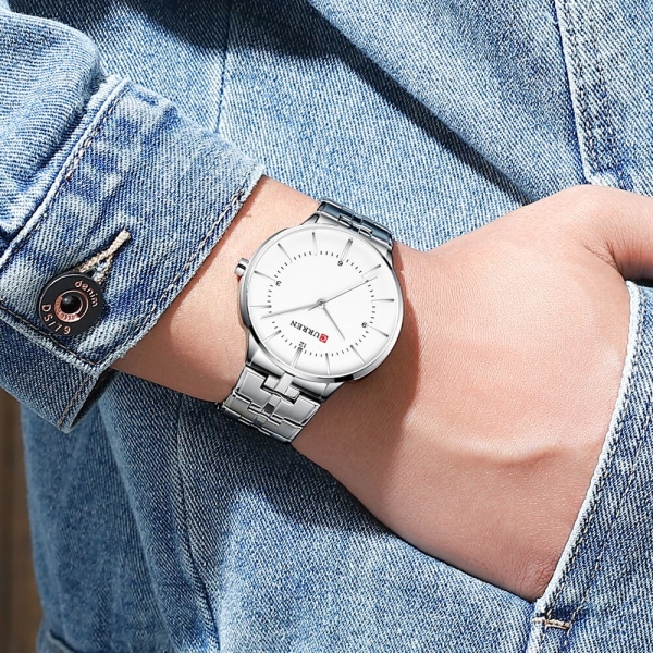 Top Lyxmärke CURREN Mode Militär Quartz Watch Herr Sport Armbandsur Watch Clock Hour Man Relogio Masculino Red