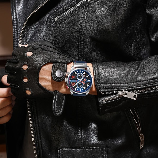 Relógio Masculino CURREN Topp lyxmärke Watch för män Chronograph Luminous Quartz Clock Mode Vattentät armbandsur green black box