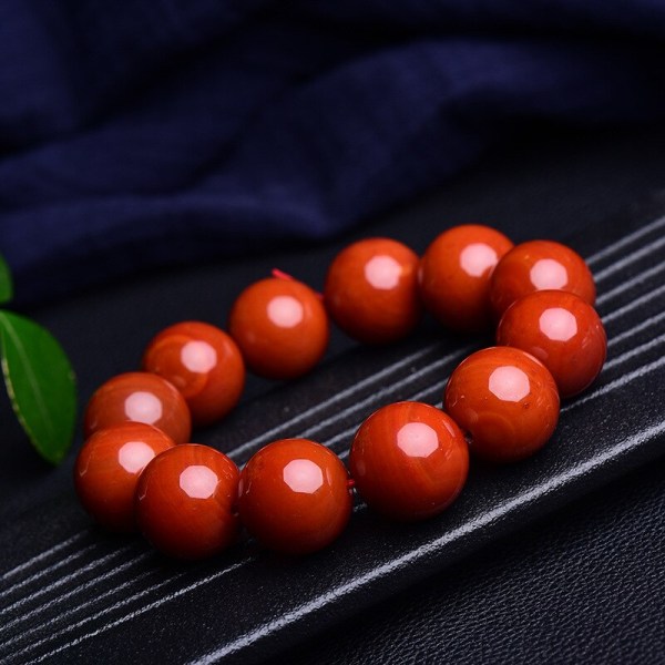 Äkta Natural Jade Armband Southern Red Agate Buddha Beads Armband För Herr Dam Certifierade Jades Accessoarer Smycken 16mm