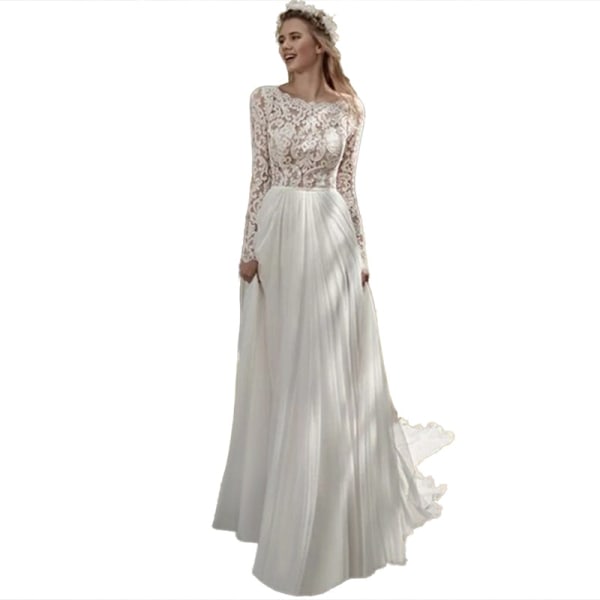 Boho vit djup o-ringad bröllopsklänning för kvinnor brudklänningar 2023 spets rygglös bohemisk vestido de noiva robe de mariée white 2