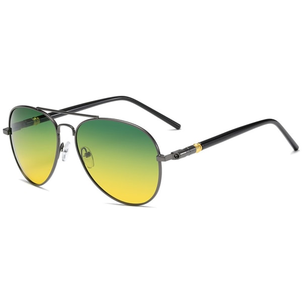 Lyxiga polariserade solglasögon för män Körsolglasögon för män Kvinnor Märkesdesigner Man Vintage Svarta Pilotsolglasögon UV400 GunGreenYellow