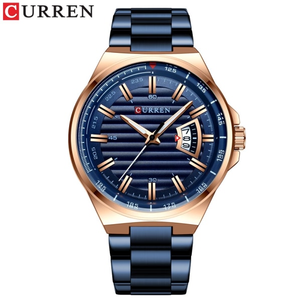 CURREN Top Herrklockor Lyxmärke Enkel Watch Watch Armbandsur Vattentät Herr Quartz Sportklocka Relogio Masculino blue