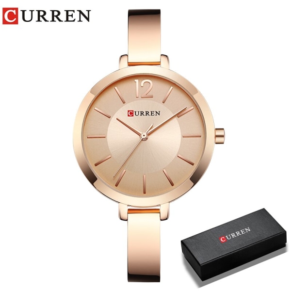 CURREN Watch For Women 9012 Top Märke Lyx Quartz Clock Casual Fashion Dam Armbandsur Lady Clock Relogio Feminino rose box