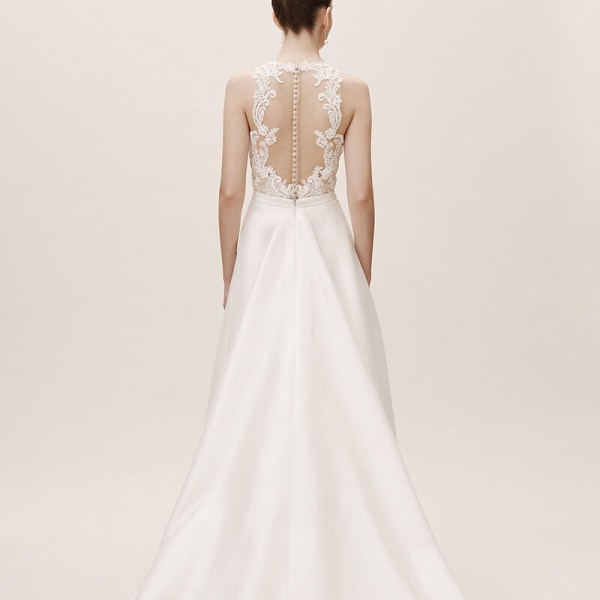Eleganta spets A-linje bröllopsklänningar med o-ringad 2023 ärmlös morgonrock Brudklänningar för kvinnor vestidos de novia Ivory 2