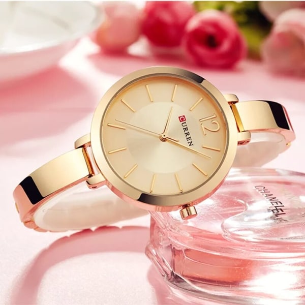CURREN Watch For Women 9012 Top Märke Lyx Quartz Clock Casual Fashion Dam Armbandsur Lady Clock Relogio Feminino gold