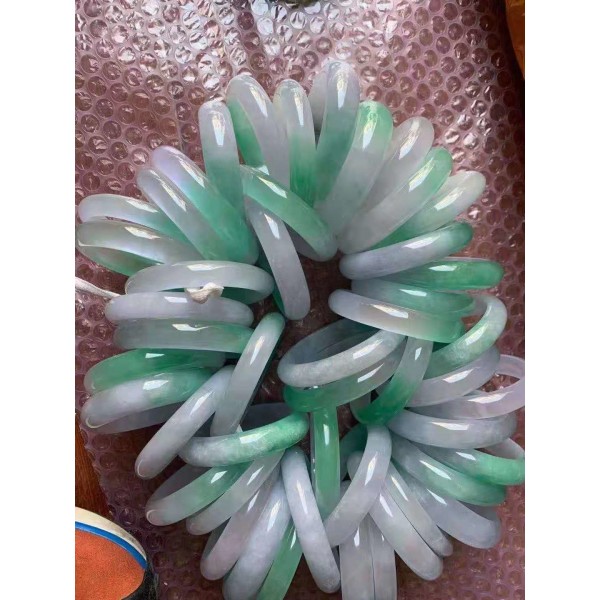 Real Grade A Jades Armband Myanmar Jadeite Armband Dam Fina Accessoarer Certifierad Burma Jade Armband 58-60mm