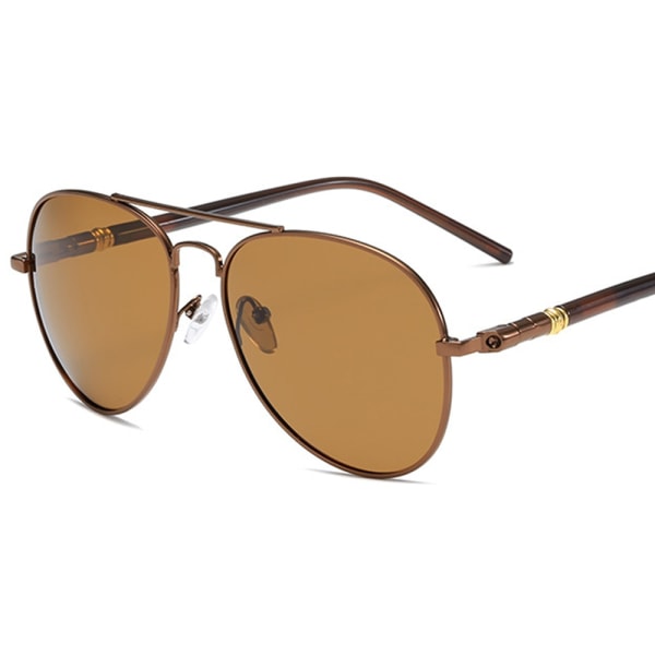 Lyxiga polariserade solglasögon för män Körsolglasögon för män Kvinnor Märkesdesigner Man Vintage Svarta Pilotsolglasögon UV400 GunYellow
