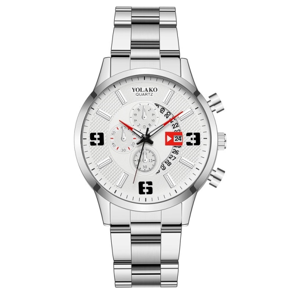 Herrmode watch med stålrem - Watch Silver