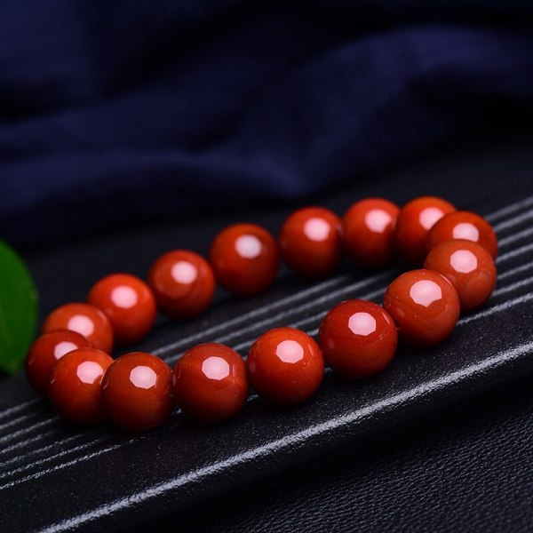 Äkta Natural Jade Armband Southern Red Agate Buddha Beads Armband För Herr Dam Certifierade Jades Accessoarer Smycken 18mm