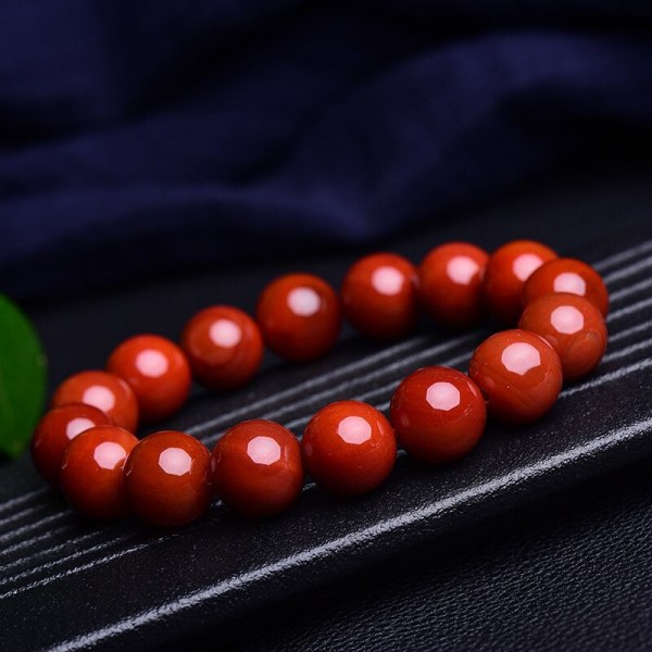 Äkta Natural Jade Armband Southern Red Agate Buddha Beads Armband För Herr Dam Certifierade Jades Accessoarer Smycken 8mm