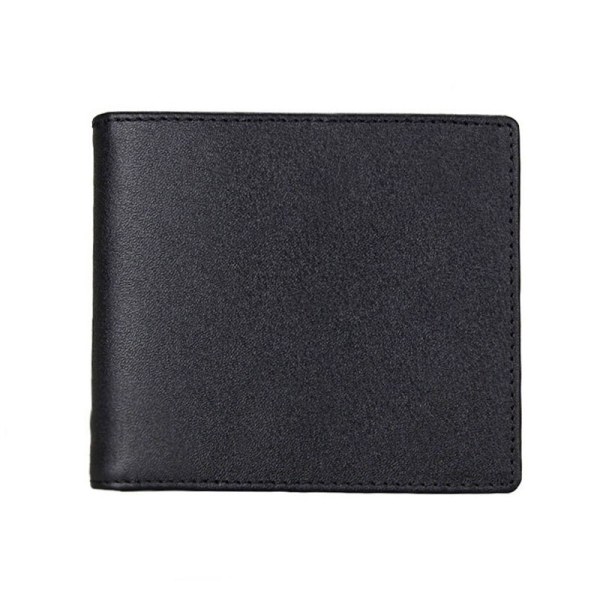Nytt RFID-skydd Plånbok i äkta läder Herr Kort myntplånbok Korthållare Plånbok Matt läder Herrplånbok Blixtlåsficka Black
