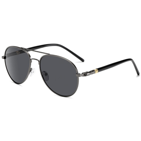 Lyxiga polariserade solglasögon för män Körsolglasögon för män Kvinnor Märkesdesigner Man Vintage Svarta Pilotsolglasögon UV400 GunGray