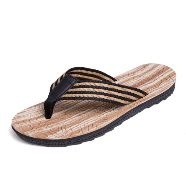 Sommarlätta och bekväma flip flops män bär strandskor sandaler och tofflor män tidvatten stor storlek par tofflor Khaki 47
