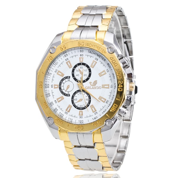 Herrmode watch med stålrem - Watch Gold-GoldNoodles