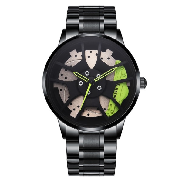Herrmode watch med stålrem - Watch Green