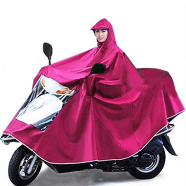 Regnrock Regndräkt Elmotorcykel Stor Förtjockad Ridning Anti-Rainstorm Single Rose Red 7XL small vehicle