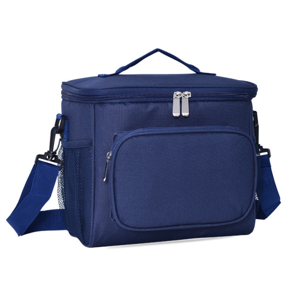 Bärbar Lunchpåse Praktisk Oxford Duk Lunchbox Thermal Bag Navy blue 26*18*22.5cm