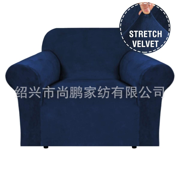 Chir case cover i ett stycke cover All-inclusive cover med hög elasticitet Navy blue Three-seat