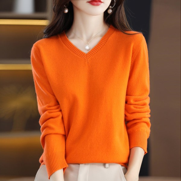 Dam flickor Stickat tröja Mohair Stor storlek rund hals Ull Pullover  V-ringad tröja Emma Orange S 7d5f | Emma Orange | S | Fyndiq